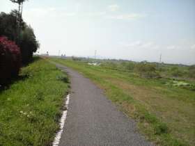 渡良瀬川の自転車道路２