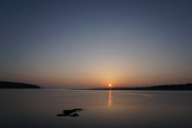 風連湖の夕焼け