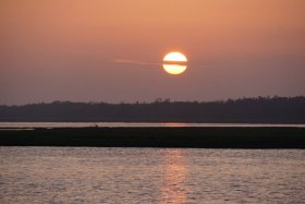 風連湖の夕焼け