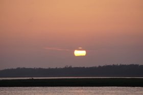 風連湖の夕焼け