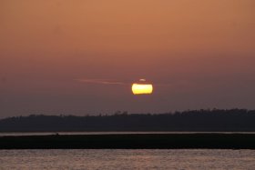 風連湖の夕焼け