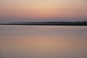 風連湖の夕焼け