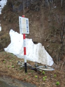 ここに自転車を放置しました